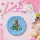 Assiettes En Carton Badge de caractère Empreinte de patte Scooby-Doo (Fête)