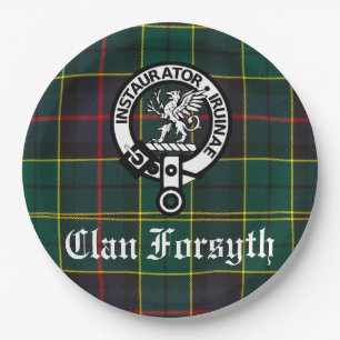 Assiettes En Carton Badge de Clan Forsyth et tartan personnalisables