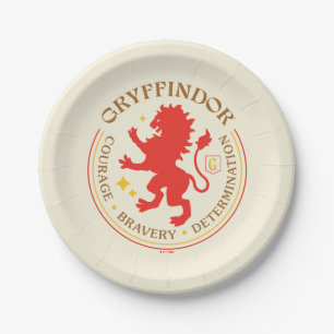 Assiettes En Carton Badge de la Fierté de la maison de lion rouge GRYF