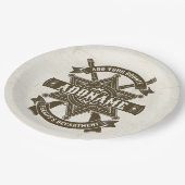 Assiettes En Carton Badge de Rifles Adjoint Old West Sheriff Personnal (Angle)