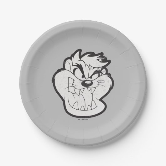 Assiettes En Carton Badge TAZ™ Evil Grin (Devant)