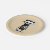 Assiettes En Carton Badger de blaireau (Angle)