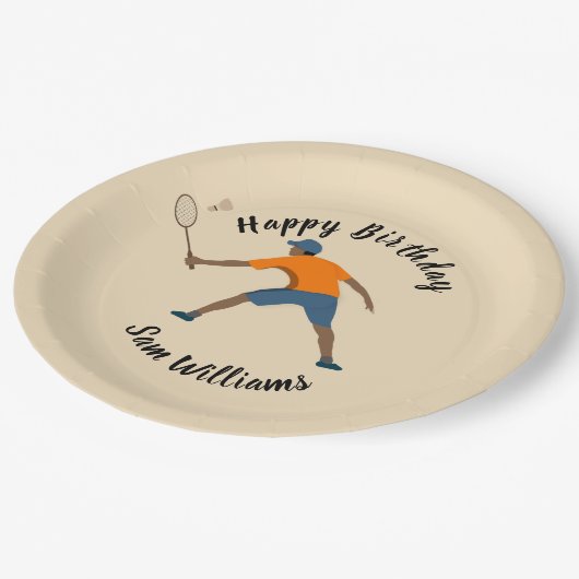 Assiettes En Carton Badminton (Angle)