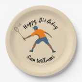 Assiettes En Carton Badminton (Devant)