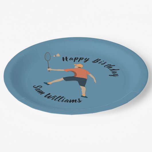 Assiettes En Carton Badminton (Angle)