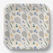Assiettes En Carton Badminton (Recto)