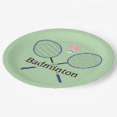 Assiettes En Carton Badminton Design (Angle)