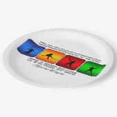 Assiettes En Carton Badminton frais c'est un mode de vie (Angle)