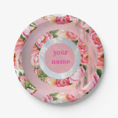 Assiettes En Carton Bagues de ciel floral (Devant)