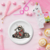 Assiettes En Carton Baguette de rat rétro (Fête)