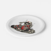 Assiettes En Carton Baguette de rat rétro (Angle)