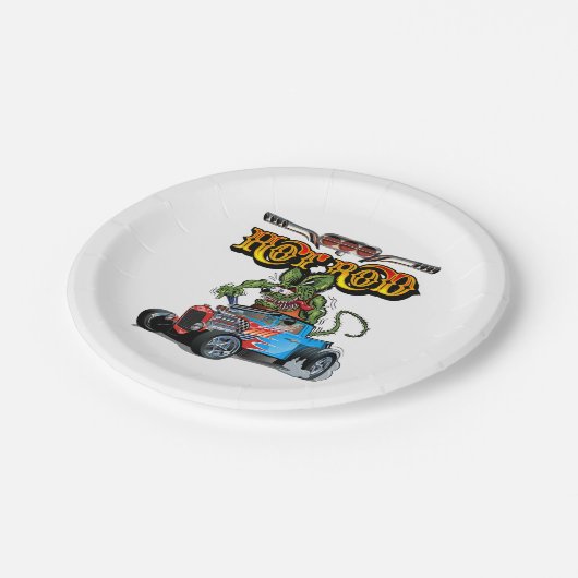 Assiettes En Carton Baguette rétro (Angle)