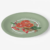 Assiettes En Carton Baguettes de cannelle en tranches d'orange de Noël (Angle)