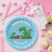 Assiettes En Carton Baguettes mignonnes grillant des marshmallows dess (Fête)