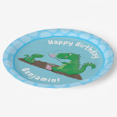 Assiettes En Carton Baguettes mignonnes grillant des marshmallows dess (Angle)