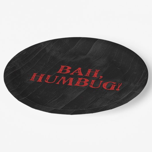 Assiettes En Carton Bah Humbug (Angle)