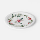 Assiettes En Carton Baies d'hiver Monogramme L Plaque en papier (Angle)