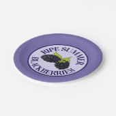 Assiettes En Carton Baies-mûres d'été Blackberry Berry Berries (Angle)