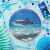 Assiettes En Carton Baignade de requins Eau bleu de l'océan (Fête)