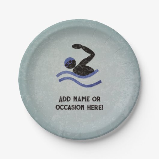 Assiettes En Carton Baignade Guy avec Metal look masculin de soirée (Devant)