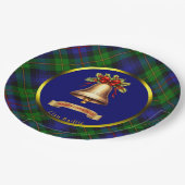 Assiettes En Carton Baillie Tartan Noël personnalisé (Angle)