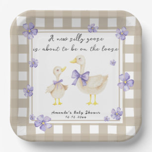 Assiettes En Carton Bain d'aquarelle pour bébé Silly Goose