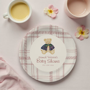 Assiettes En Carton Bain de bébé ours en peluche vintage