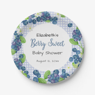 Assiettes En Carton Bain-Marie Baie Sucrée Bleu Baby Shower