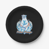 Assiettes En Carton Bain Polaire Plongée Ice Jump Funny Ours Polaire B (Devant)
