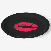 Assiettes En Carton Baiser à lèvres (Angle)