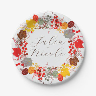 Assiettes En Carton Baiser Français Raisins Fleurs De Cerisier Mariage