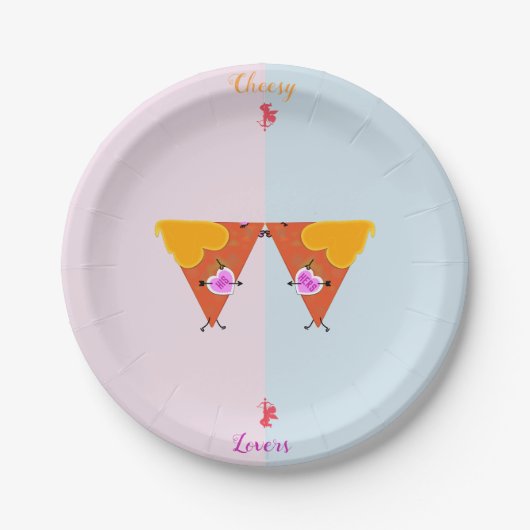 Assiettes En Carton Baiser Nacho Valentines (Devant)