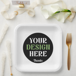 Assiettes En Carton baiser personnalisé, unique, élégant et minimalist