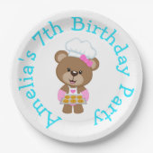 Assiettes En Carton Baking Bear Anniversaire (Devant)