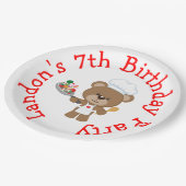 Assiettes En Carton Baking Bear Anniversaire (Angle)