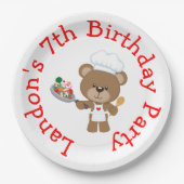 Assiettes En Carton Baking Bear Anniversaire (Devant)