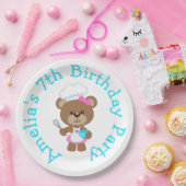 Assiettes En Carton Baking Bear Anniversaire (Fête)