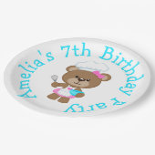 Assiettes En Carton Baking Bear Anniversaire (Angle)