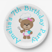 Assiettes En Carton Baking Bear Anniversaire (Devant)