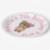 Assiettes En Carton Baking Bear Anniversaire (Angle)