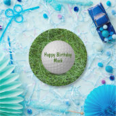 Assiettes En Carton Bal de golf d'anniversaire sur plaque de papier d' (Fête)
