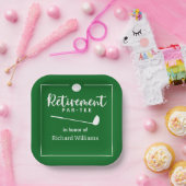 Assiettes En Carton Bal de golf de retraite Drapeau moderne (Fête)