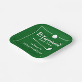 Assiettes En Carton Bal de golf de retraite Drapeau moderne (Angulaire)