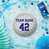 Assiettes En Carton Bal de golf peint avec nom (Fête)