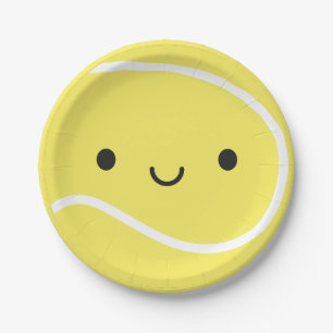 Assiettes En Carton Bal de tennis de Kawaii