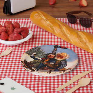 Assiettes En Carton Balade de Noël avec bière Wilhelm Larsen