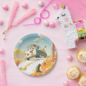 Assiettes En Carton Balade en Citrouille lunaire (Fête)