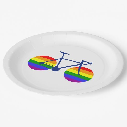 Assiettes En Carton Balade En Vélo Pride (Angle)