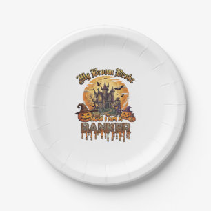 Assiettes En Carton Balai Banquier Cassé Maison Hantée Halloween Sorci