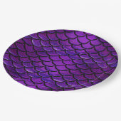 Assiettes En Carton Balances de sirènes bleues et violettes (Angle)